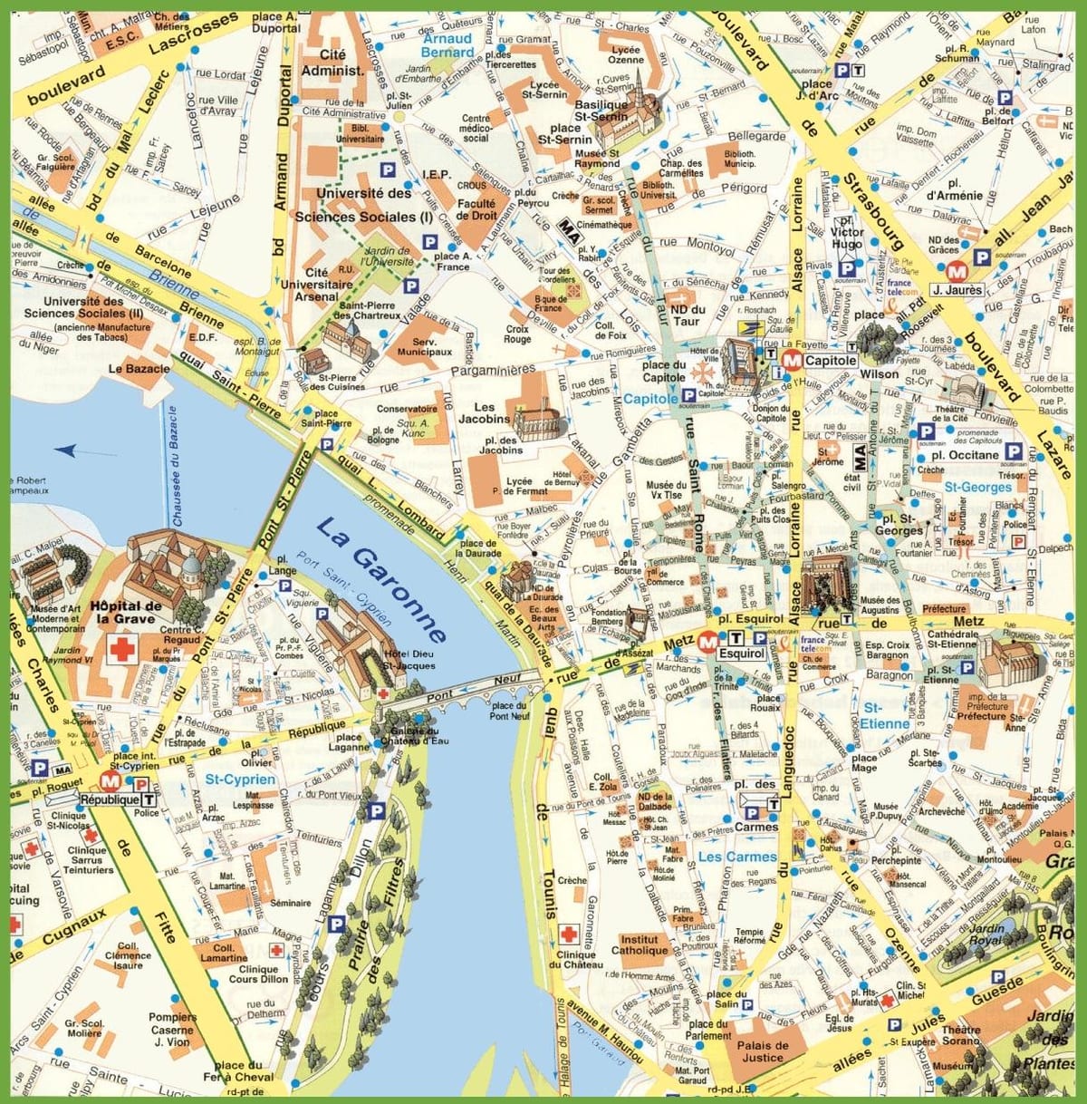 kaart van Toulouse