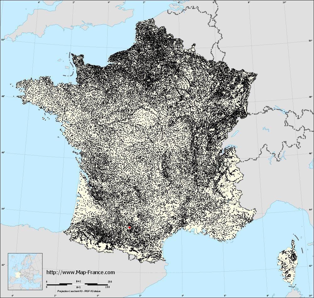 kaart Toulouse munisipaliteite